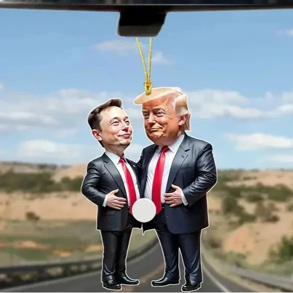 Trump & Musk Acrylic Hanging Ornament