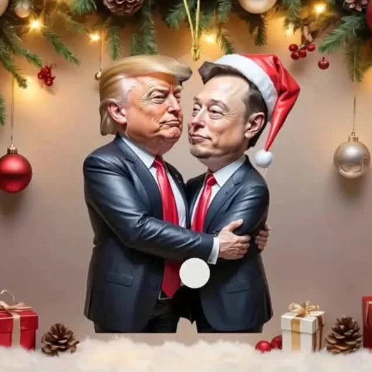 Trump & Musk Photo Acrylic Ornament Versatile Hanging Decor