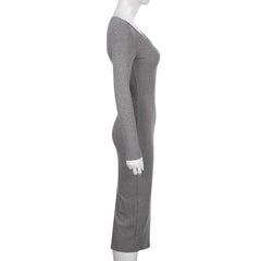 V-neck Knitted Dress