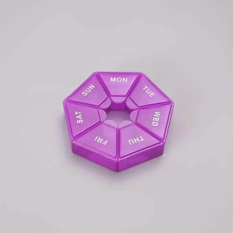 Weekly Rainbow Pill Box - 7-Grid Thickened Pill Storage Box