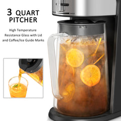 Wirsh Iced Coffee Maker, Iced Tea Maker with 85 Ounce Pitcher, Strength Control and Reusable Filter